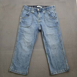 Levi's Women 8 Denim Straight Leg Mid Rise Capri